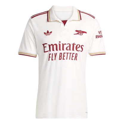 Arsenal Third Away Soccer Jersey 2025/26 White