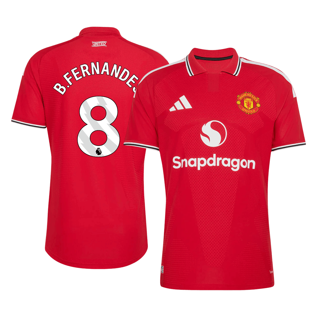 Authentic B. FERNANDES #8 Manchester United Home Soccer Jersey 2026/27