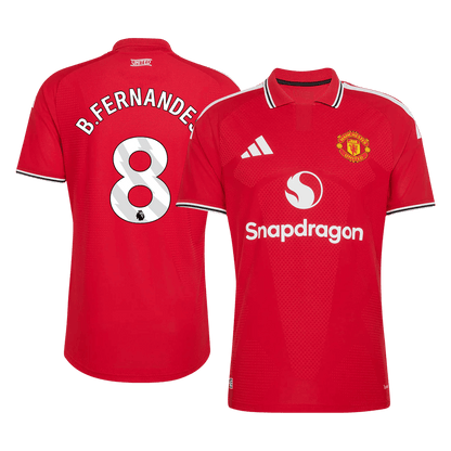 Authentic B. FERNANDES #8 Manchester United Home Soccer Jersey 2026/27