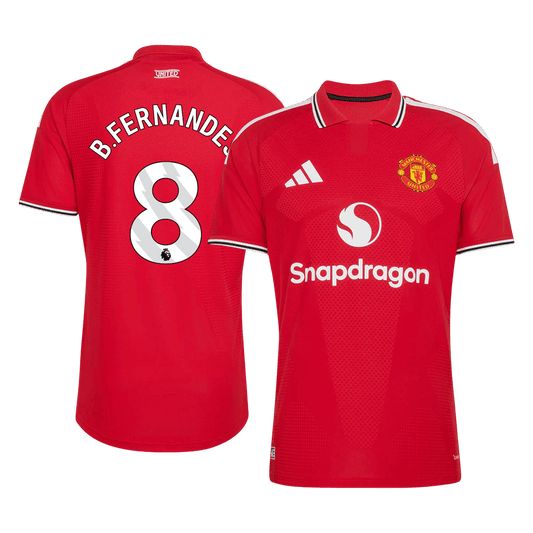 Authentic B. FERNANDES #8 Manchester United Home Soccer Jersey 2026/27