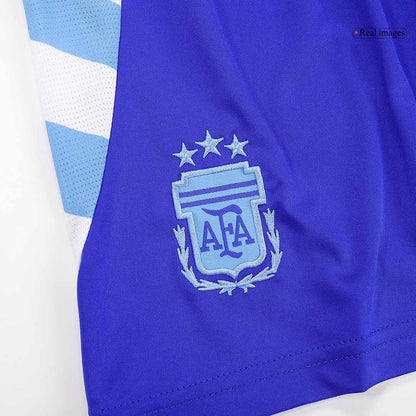Kid's Argentina Away Soccer Jersey Kit(Jersey+Shorts+Socks) 2024