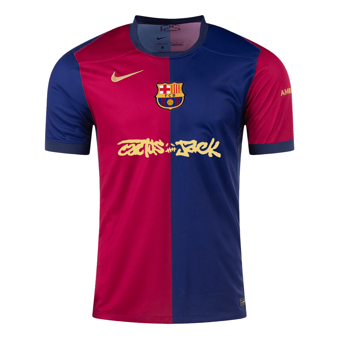 Barcelona X Travis Scott Home Soccer Jersey 2024/25 Red&Blue
