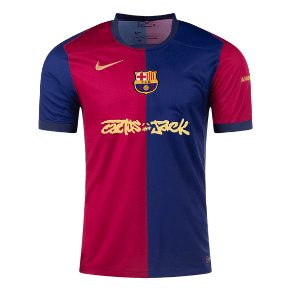 Barcelona X Travis Scott Home Soccer Jersey 2024/25 Red&Blue