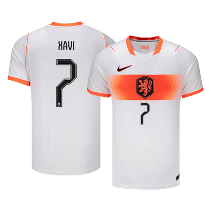 XAVI #7 Netherlands Away Soccer Jersey World Cup 2026 White
