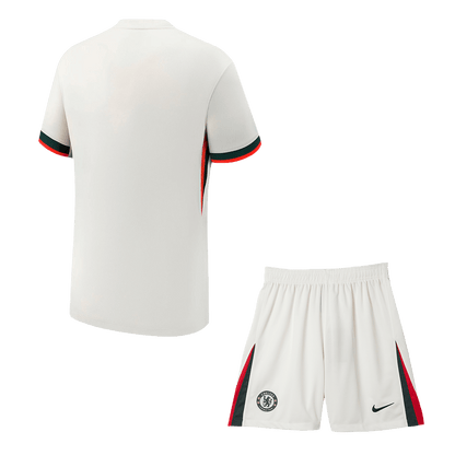 Chelsea Away Soccer Jersey Kit(Jersey+Shorts) 2025/26 White
