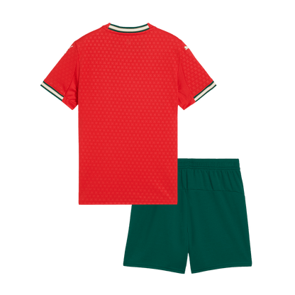 Kid's Portugal Home Soccer Jersey Kit(Jersey+Shorts) 2025 Red