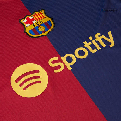 RAPHINHA #11 Barcelona Home Soccer Jersey 2024/25 Red&Blue - UCL