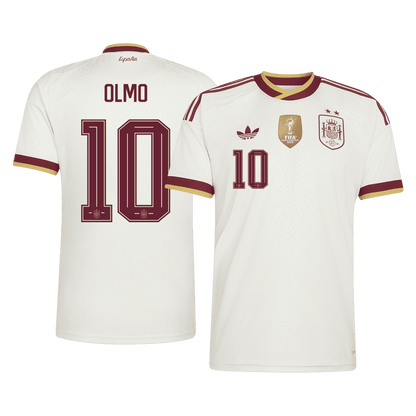 OLMO #10 Spain Champion Edition Away Soccer Jersey World Cup 2026 White