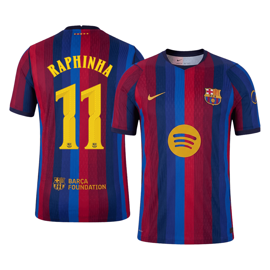 Authentic RAPHINHA #11 Barcelona Home Soccer Jersey 2026/27