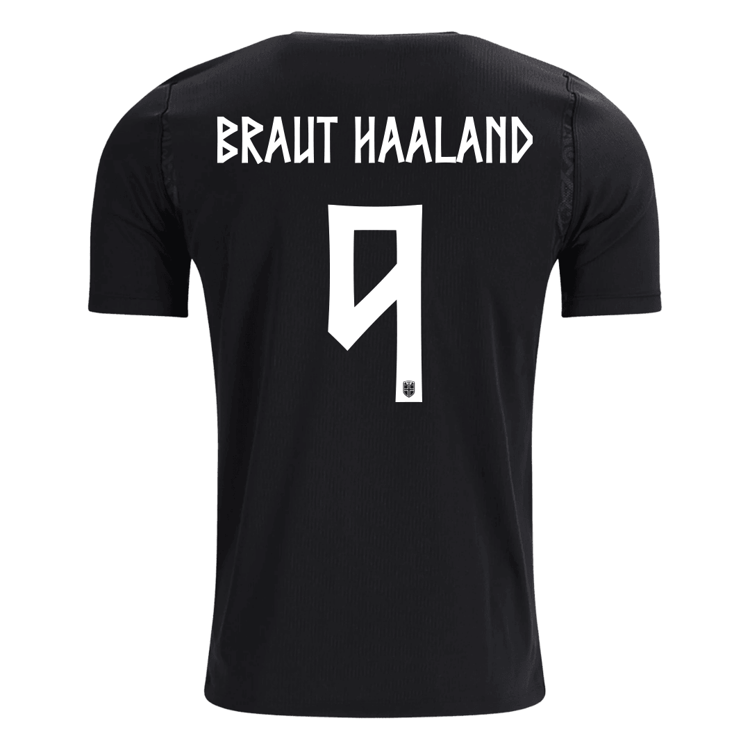 BRAUT HAALAND #9 Norway Away Soccer Jersey World Cup 2026 Black
