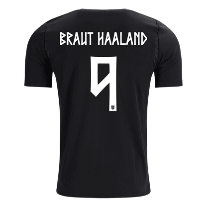 BRAUT HAALAND #9 Norway Away Soccer Jersey World Cup 2026 Black