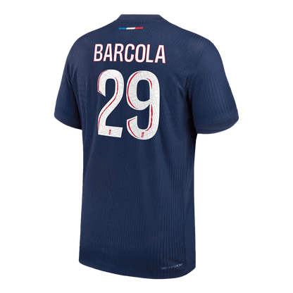 Authentic  BARCOLA #29 PSG Home Soccer Jersey 2024/25 Navy
