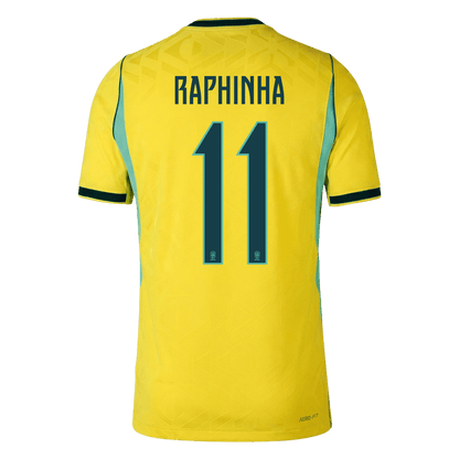 Authentic RAPHINHA #11 Brazil Home Soccer Jersey 2026