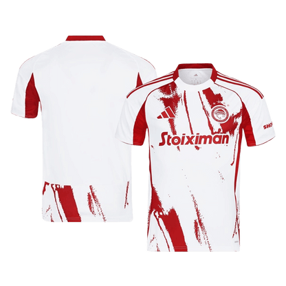 Olympiacos Away Soccer Jersey 2025/26 Red&White