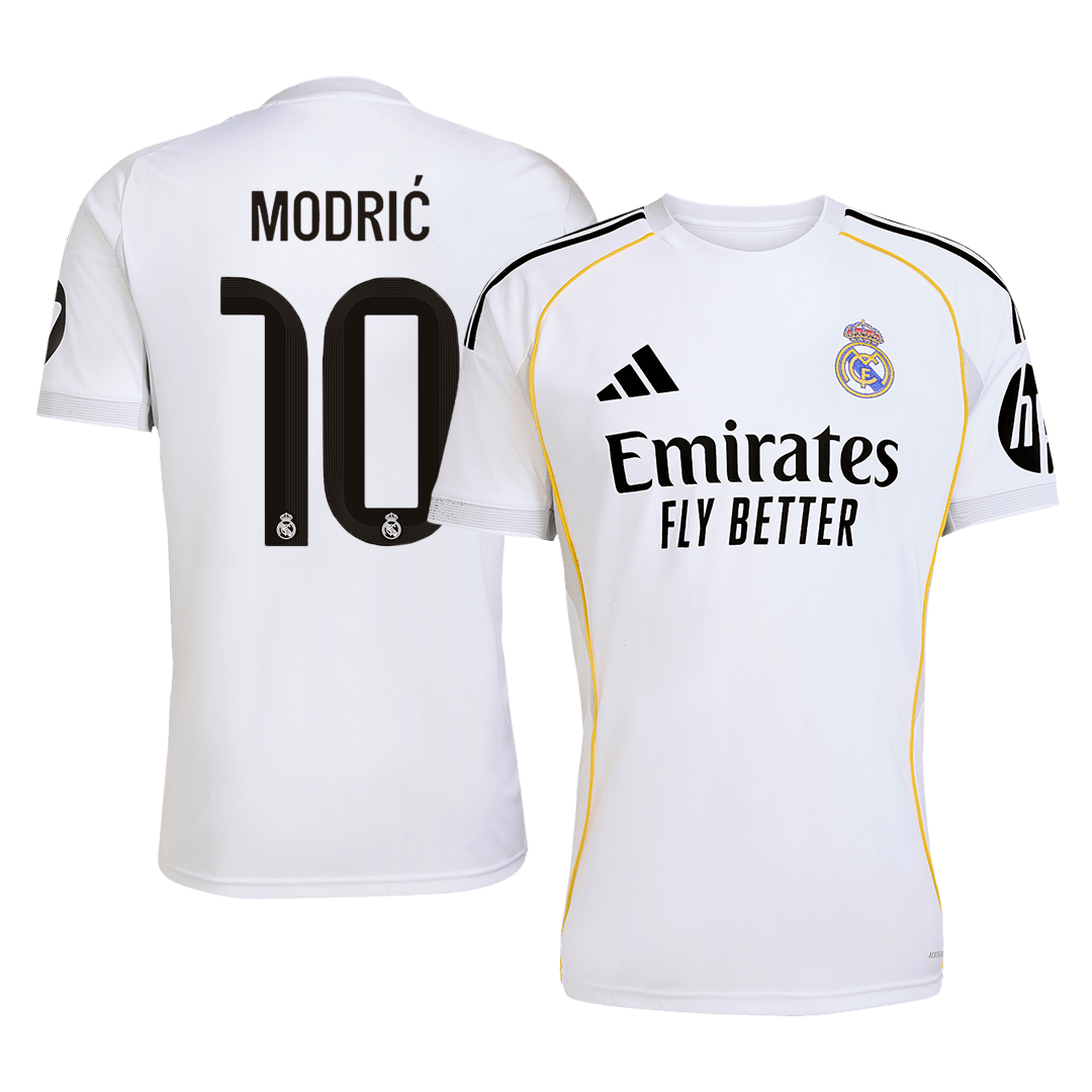 MODRIĆ #10 Real Madrid Home Soccer Jersey 2025/26 White