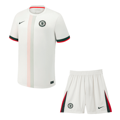 Chelsea Away Soccer Jersey Kit(Jersey+Shorts) 2025/26 White