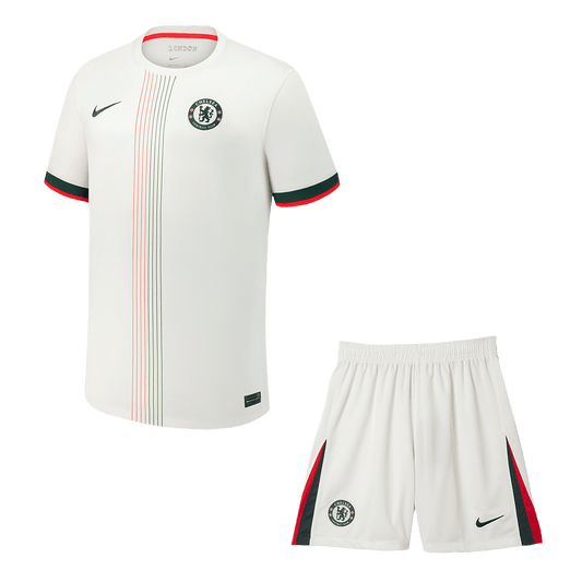 Chelsea Away Soccer Jersey Kit(Jersey+Shorts) 2025/26 White