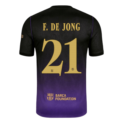 F. DE JONG #21 Barcelona x Kobe Bryant Away Soccer Jersey 2026/27 Black/Purple- UCL