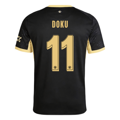 DOKU #11 Manchester City Away Soccer Jersey 2026/27 Black - UCL