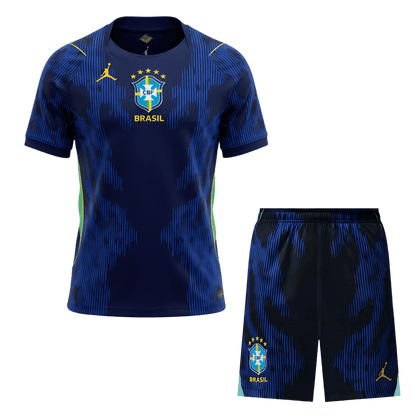Brazil Away Soccer Jersey Kit(Jersey+Shorts) World Cup 2026