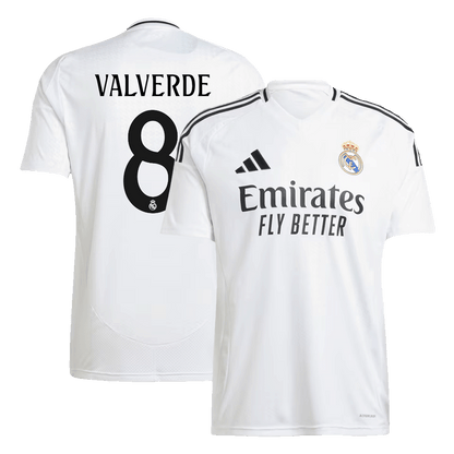 Real Madrid football shirt VALVERDE #8 Home 2024/25