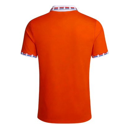 Men Retro Fan Version 1996 Netherlands Home Soccer Jersey Orange