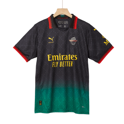 AC Milan Fourth Away Soccer Jersey Kit(Jersey+Shorts) 2024/25 Green&Black