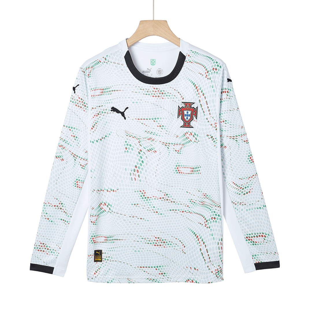 RONALDO #7 Portugal Away Long Sleeve Soccer Jersey 2025 White