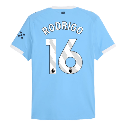 Authentic RODRIGO #16 Manchester City Home Soccer Jersey 2025/26 Blue