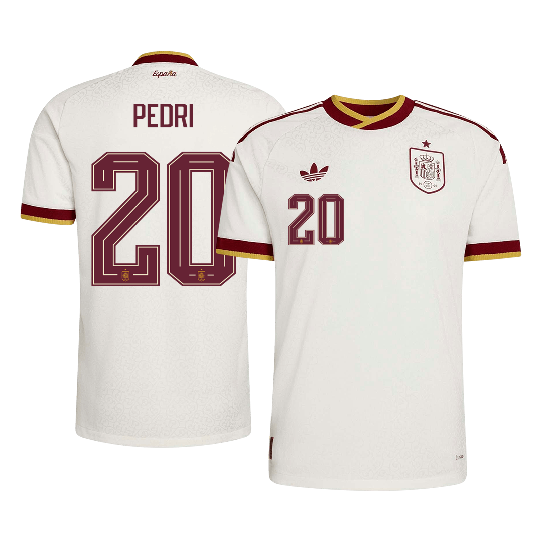 Authentic PEDRI #20 Spain Away Soccer Jersey 2026