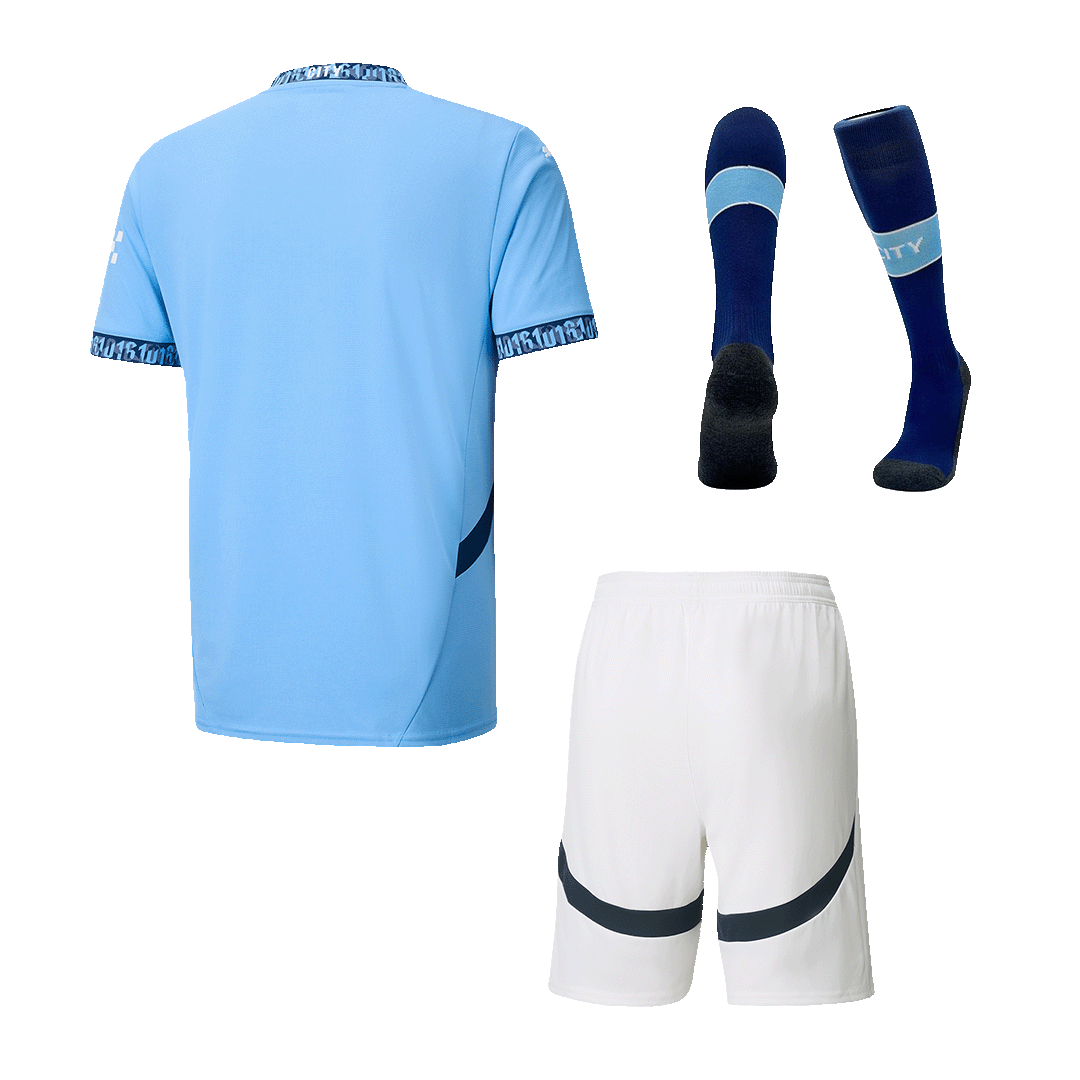 Manchester City Home Football Shirt Kit(Shirt+Shorts+Socks) 2024/25 Football Kit UK