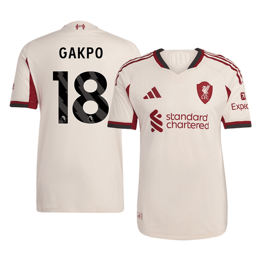 Authentic GAKPO #18 Liverpool Away Soccer Jersey 2025/26