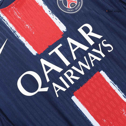 Authentic BARCOLA #29 PSG Home Soccer Jersey 2024/25 Navy - UCL