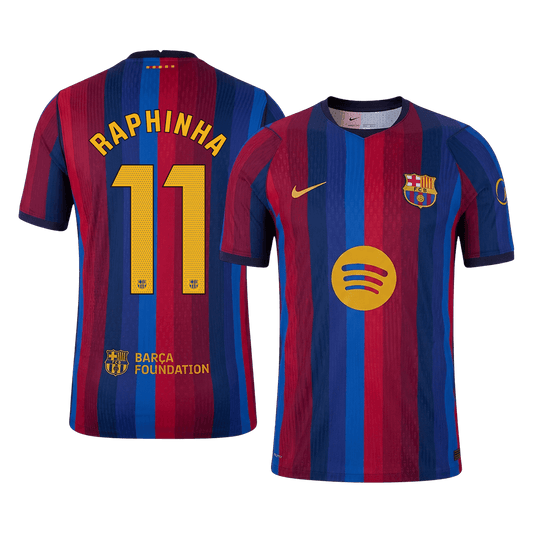 Authentic RAPHINHA #11 Barcelona Home Soccer Jersey 2026/27