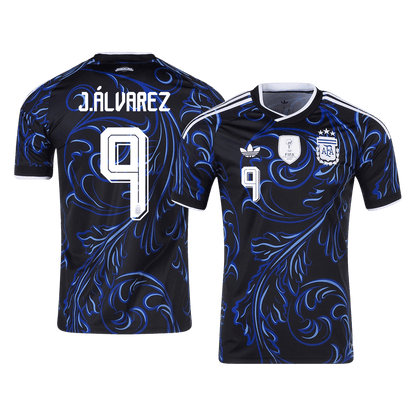 J. ÁLVAREZ #9 Argentina Away Football Shirt World Cup 2026 Black