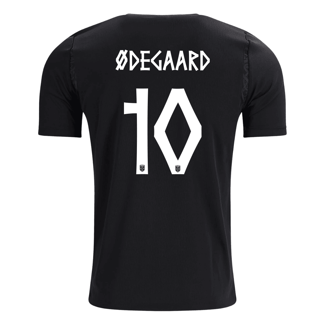 ØDEGAARD #10 Norway Away Soccer Jersey World Cup 2026 Black