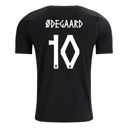 ØDEGAARD #10 Norway Away Soccer Jersey World Cup 2026 Black