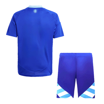 Kid's Argentina Away Soccer Jersey Kit(Jersey+Shorts) 2024