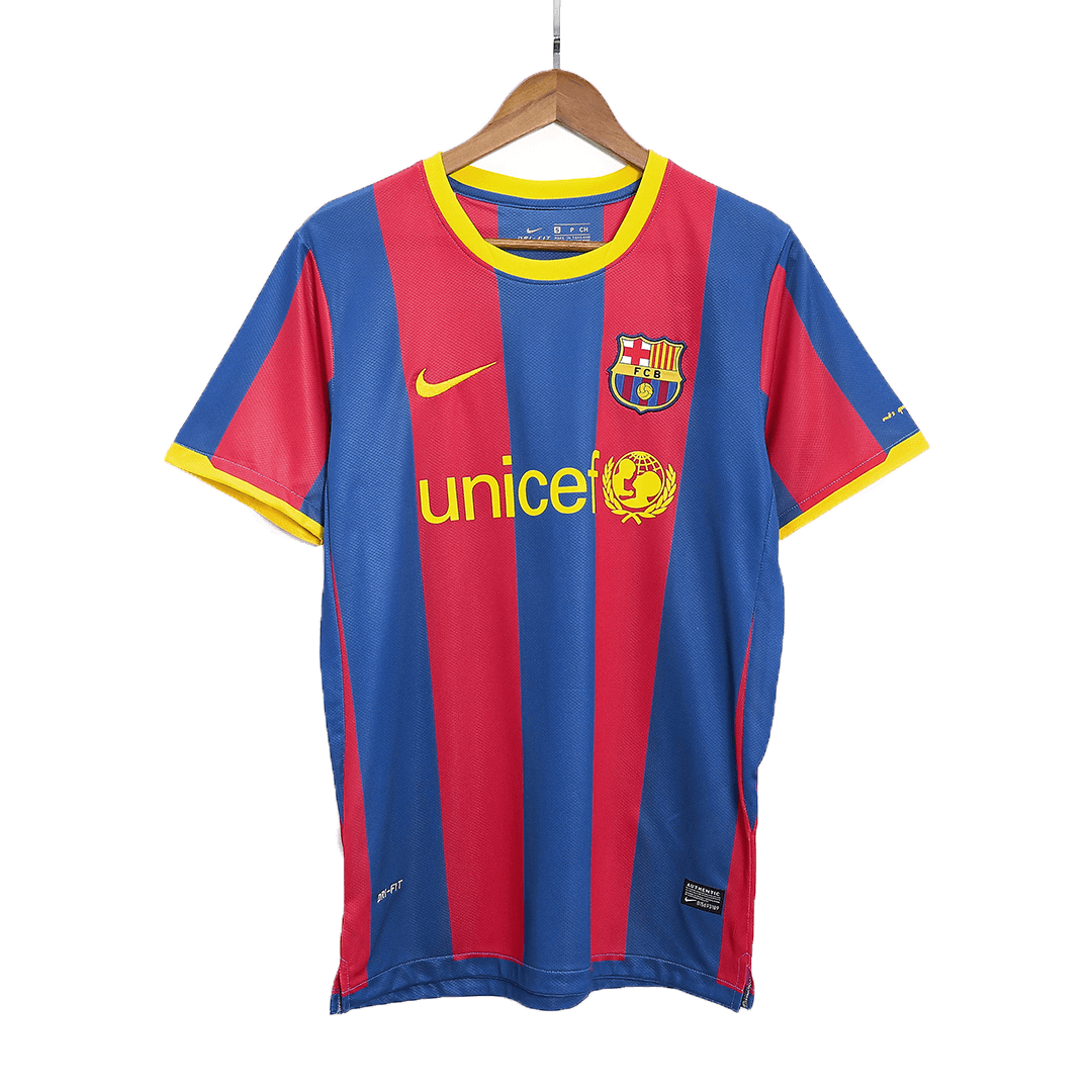 Retro DAVID VILLA #7 2010/11 Barcelona Home Soccer Jersey