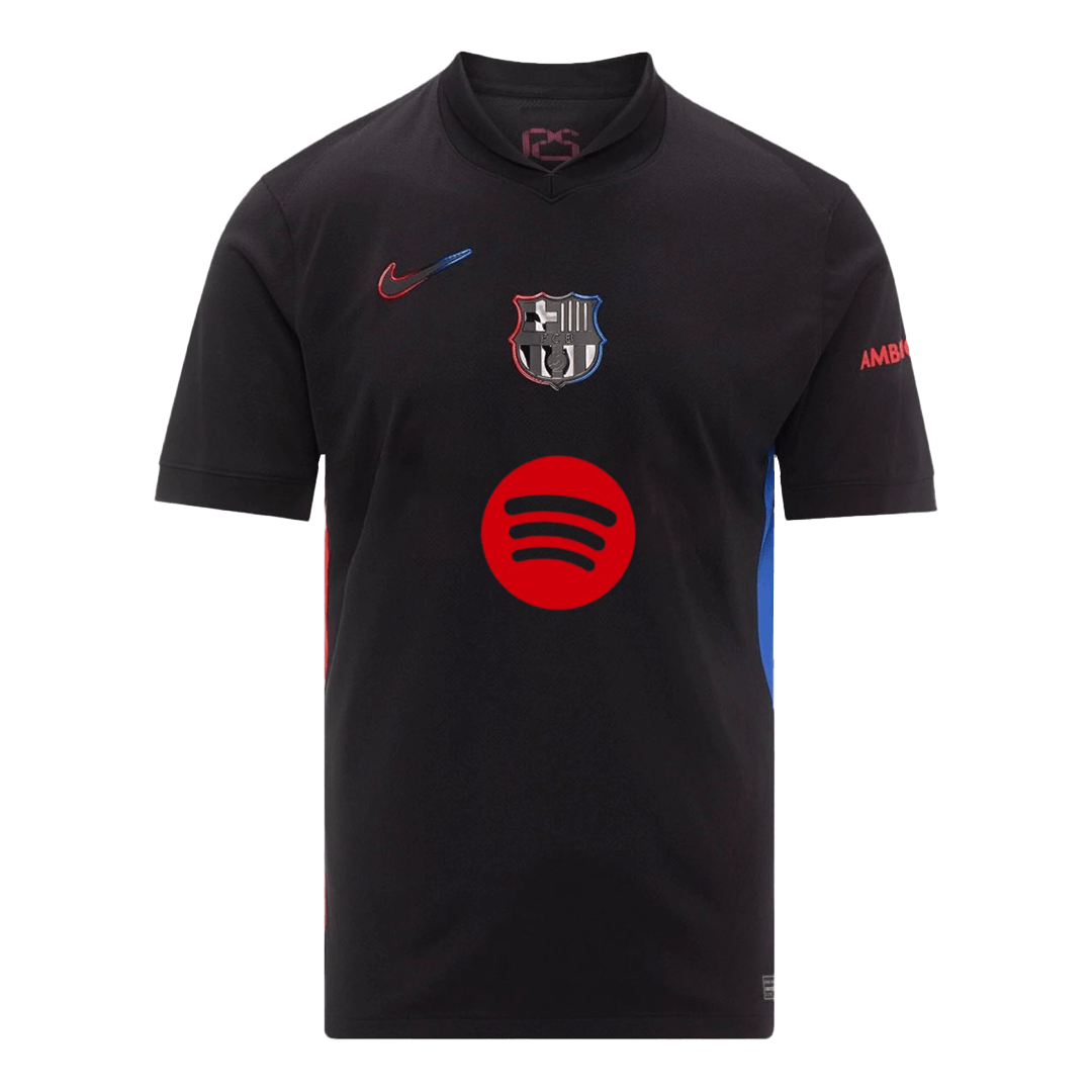 LAMINE YAMAL #19 Barcelona Away Soccer Jersey 2024/25 - UCL (Spotify Logo Without Text)