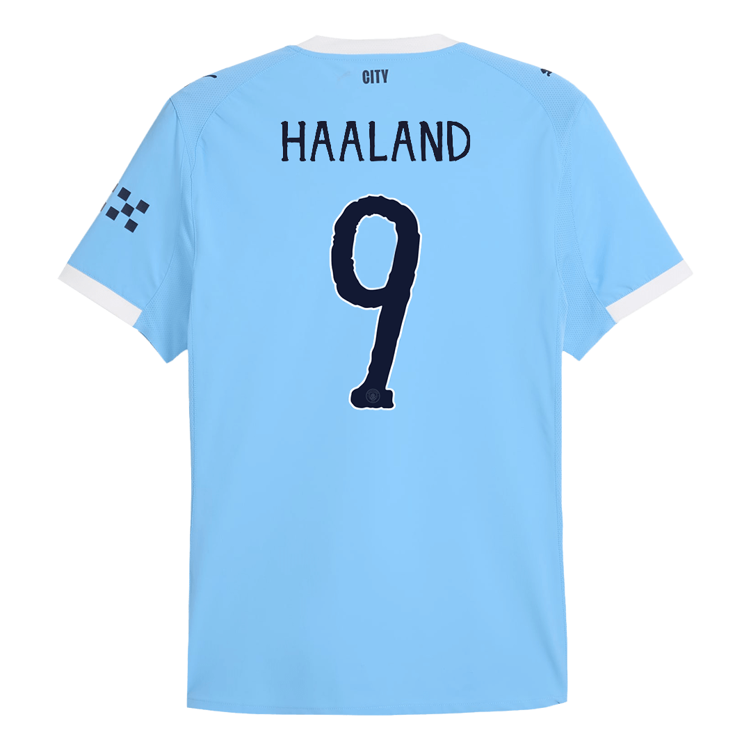 Authentic HAALAND #9 Manchester City Home Soccer Jersey 2025/26 Blue - Club World Cup