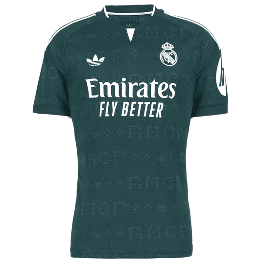 Real Madrid Away Soccer Jersey 2026/27 Green - transparent background