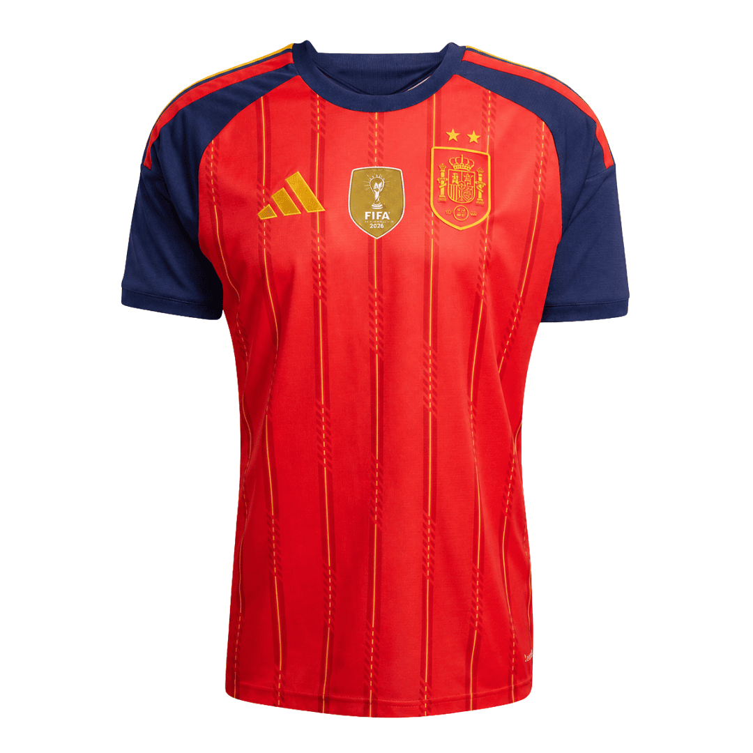 Spain Champion Edition Home Soccer Jersey World Cup 2026 Red - transparent background